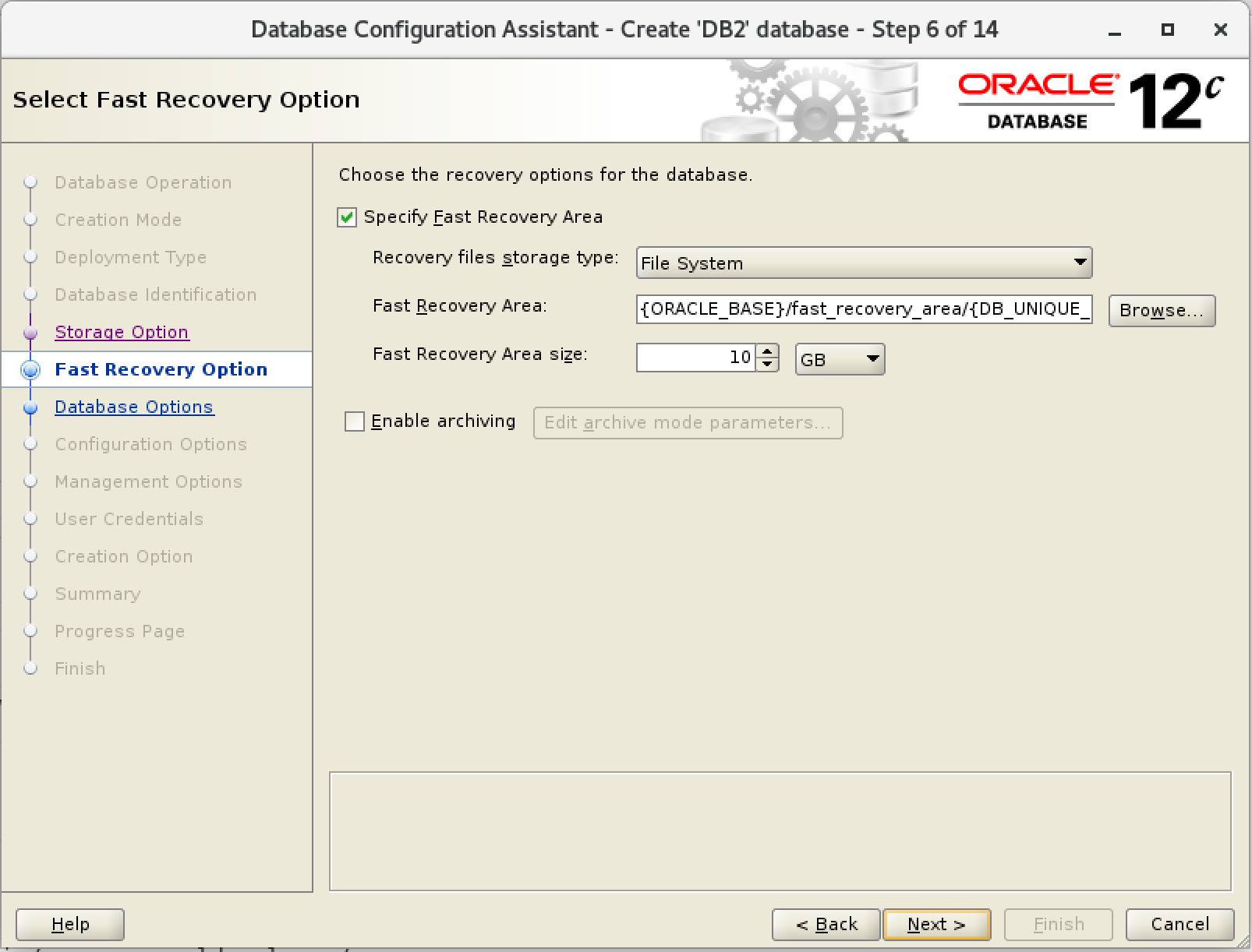 Configuration parameters